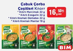 KNORR ÇABUK ÇORBA ÇEŞİTLERİ fiyat ve kampanya bilgisi